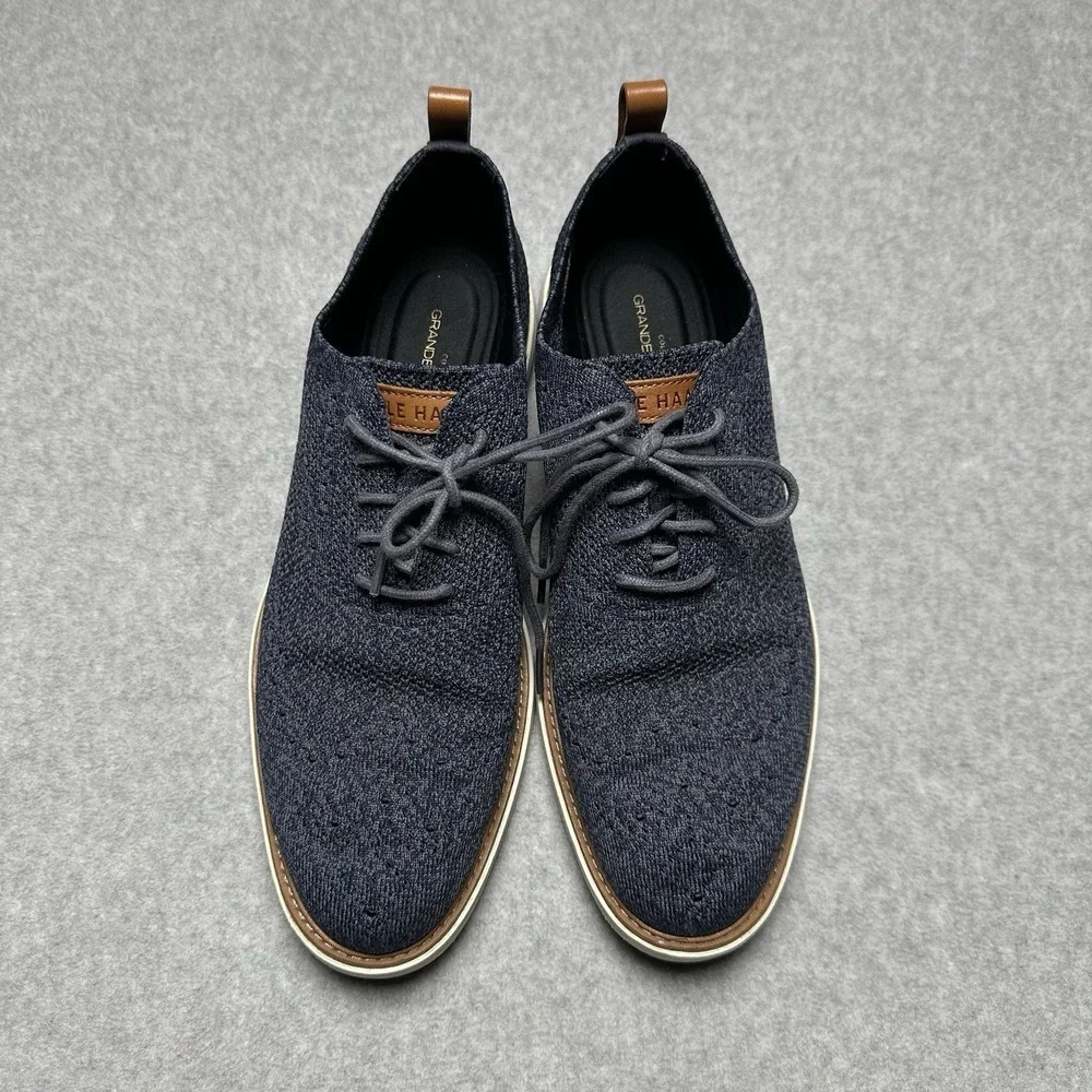 Cole Haan Men's GrandEvolution Ombre‎ Blue Knit Oxfords Dress Shoes C33107 Sz 11